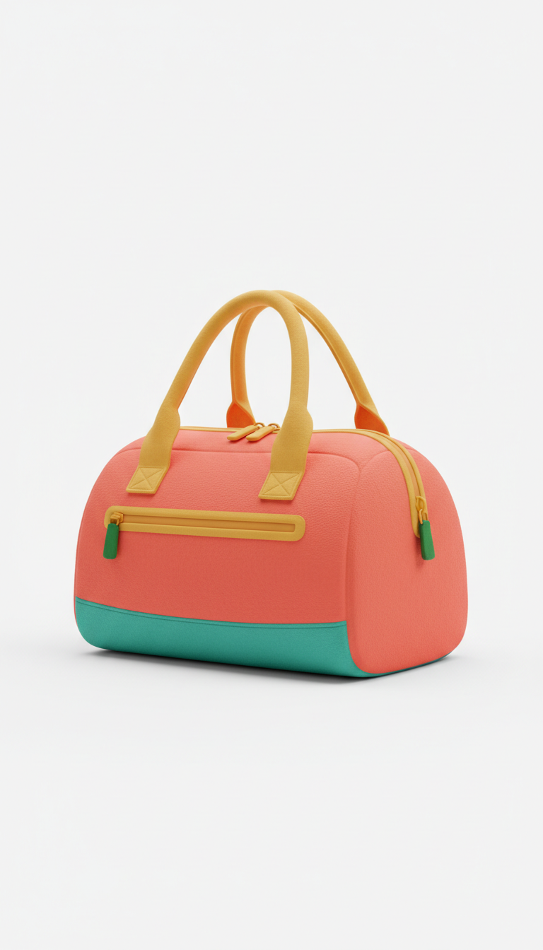 Playful Coral Compact Gym Bag