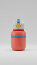 Kids' Water Bottle in Playful Coral