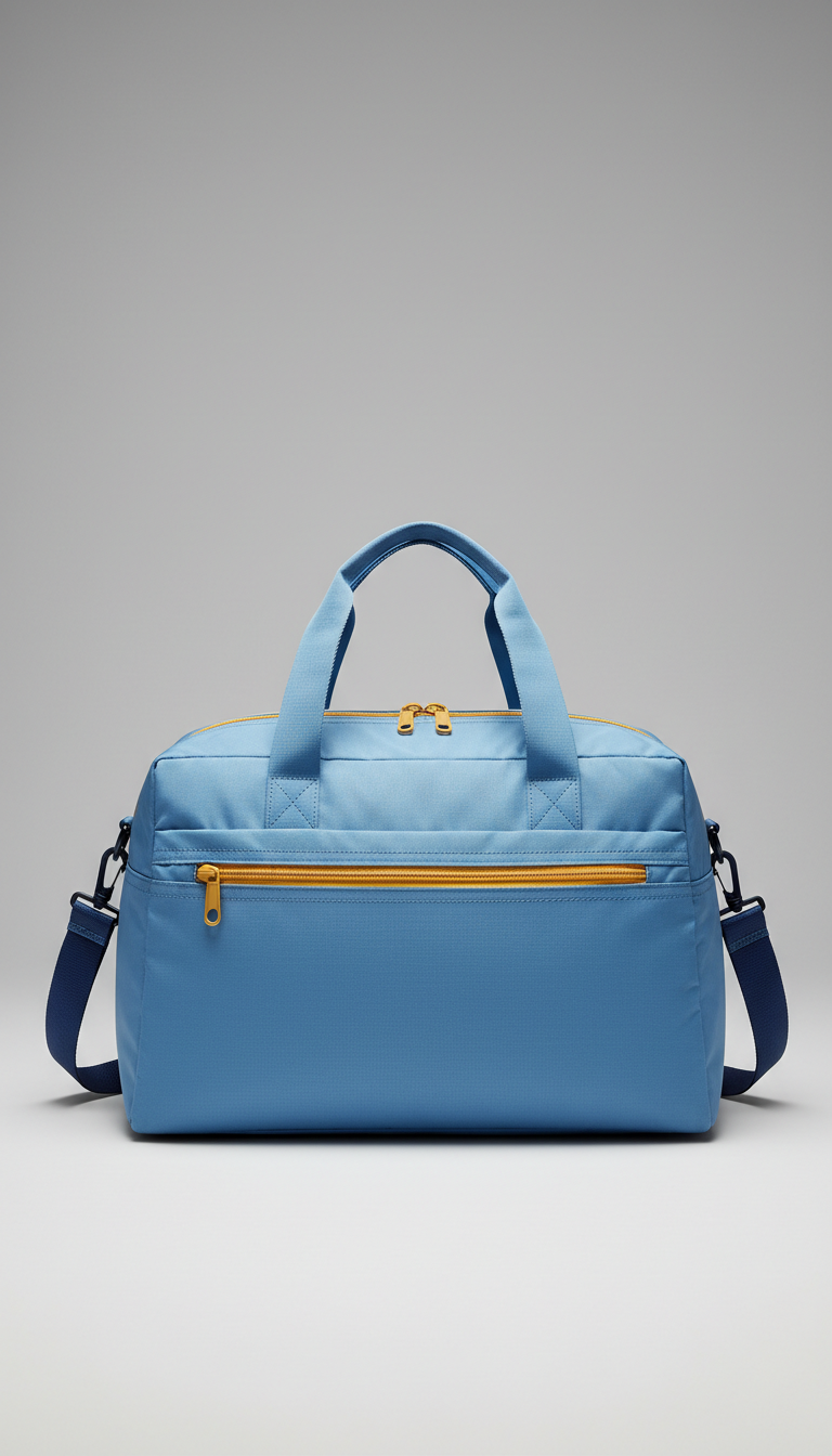 Sports Bag with Zipper Pocket in Sky Blue
