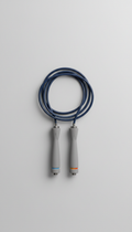 Adjustable Jump Rope in Trust Navy & Soft Gray