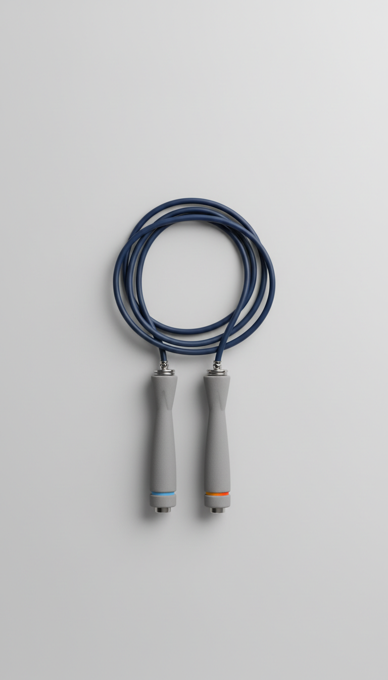 Adjustable Jump Rope in Trust Navy & Soft Gray
